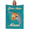 Custom Football Blanket for Men Women Kids Designed and Made in The USA Printed Name Number Soft Flannel Bed Throw Blankets City Map Style Couch Blanket Fans Gifts 40"x30", 50"x40", 60"x50", 80" x60 view 1