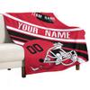 Custom College Football Blanket for Men Women Gifts Designed and Made in The USA Printed Team Name Number Soft Flannel Bed Throw Blankets Cooling Blanket 40"x30", 50"x40", 60"x50", 80" x60 view 3