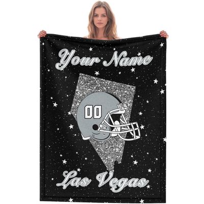 Custom Football Blanket for Men Women Kids Designed and Made in The USA Printed Name Number Soft Flannel Bed Throw Blankets City Map Style Couch Blanket Fans Gifts 40"x30", 50"x40", 60"x50", 80" x60