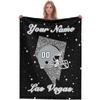 Custom Football Blanket for Men Women Kids Designed and Made in The USA Printed Name Number Soft Flannel Bed Throw Blankets City Map Style Couch Blanket Fans Gifts 40"x30", 50"x40", 60"x50", 80" x60 view 1