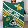 Custom College Football Blanket for Men Women Gifts Designed and Made in The USA Printed Team Name Number Soft Flannel Bed Throw Blankets Cooling Blanket 40"x30", 50"x40", 60"x50", 80" x60 view 1
