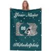 Custom Football Blanket for Men Women Kids Designed and Made in The USA Printed Name Number Soft Flannel Bed Throw Blankets City Map Style Couch Blanket Fans Gifts 40"x30", 50"x40", 60"x50", 80" x60 view 2