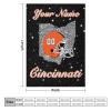 Custom Football Blanket for Men Women Kids Designed and Made in The USA Printed Name Number Soft Flannel Bed Throw Blankets City Map Style Couch Blanket Fans Gifts 40"x30", 50"x40", 60"x50", 80" x60 view 3