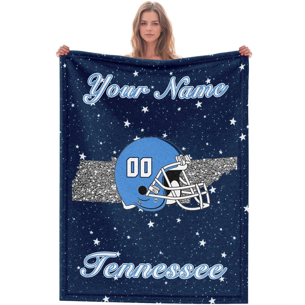 Custom Football Blanket for Men Women Kids Designed and Made in The USA Printed Name Number Soft Flannel Bed Throw Blankets City Map Style Couch Blanket Fans Gifts 40"x30", 50"x40", 60"x50", 80" x60