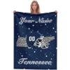 Custom Football Blanket for Men Women Kids Designed and Made in The USA Printed Name Number Soft Flannel Bed Throw Blankets City Map Style Couch Blanket Fans Gifts 40"x30", 50"x40", 60"x50", 80" x60 view 2