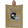 Custom Football Blanket for Men Women Kids Designed and Made in The USA Printed Name Number Soft Flannel Bed Throw Blankets City Map Style Couch Blanket Fans Gifts 40"x30", 50"x40", 60"x50", 80" x60 view 1