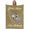 Custom Football Blanket for Men Women Kids Designed and Made in The USA Printed Name Number Soft Flannel Bed Throw Blankets City Map Style Couch Blanket Fans Gifts 40"x30", 50"x40", 60"x50", 80" x60 view 2
