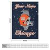 Custom Football Blanket for Men Women Kids Designed and Made in The USA Printed Name Number Soft Flannel Bed Throw Blankets City Map Style Couch Blanket Fans Gifts 40"x30", 50"x40", 60"x50", 80" x60 view 3