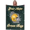 Custom Football Blanket for Men Women Kids Designed and Made in The USA Printed Name Number Soft Flannel Bed Throw Blankets City Map Style Couch Blanket Fans Gifts 40"x30", 50"x40", 60"x50", 80" x60 view 1