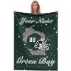 Custom Football Blanket for Men Women Kids Designed and Made in The USA Printed Name Number Soft Flannel Bed Throw Blankets City Map Style Couch Blanket Fans Gifts 40"x30", 50"x40", 60"x50", 80" x60 view 2