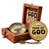 Man of God Engraved Compass - 1 Timothy 6:11 Inspirational Religious Gifts for Men Catholic Christian Gifts Teenage Boys Girls Baptism Communion Graduation Gifts (Man of God) view 4