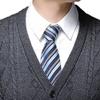 Men's Knitted Vest Cardigan Casual Solid Color Sleeveless Knit Sweater Winter Wool V Neck Knits Vests (Grey2,3X-Large) view 2