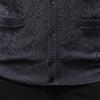 Men's Knitted Vest Cardigan Casual Solid Color Sleeveless Knit Sweater Winter Wool V Neck Knits Vests (Grey2,3X-Large) view 4