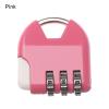 3 Digit Dial Password Lock Mini Travel Luggage Suitcase Padlock Locker Case Code Lock Diary Protector Security Tool 1Pcs(Pink) view 2