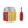6 Digit Button Password Lock Portable Backpack Zipper Lock Travel Luggage Padlock Dormitory Cabinet Door Lock 1Pcs(Yellow) view 1