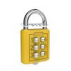 6 Digit Button Password Lock Portable Backpack Zipper Lock Travel Luggage Padlock Dormitory Cabinet Door Lock 1Pcs(Yellow) view 2