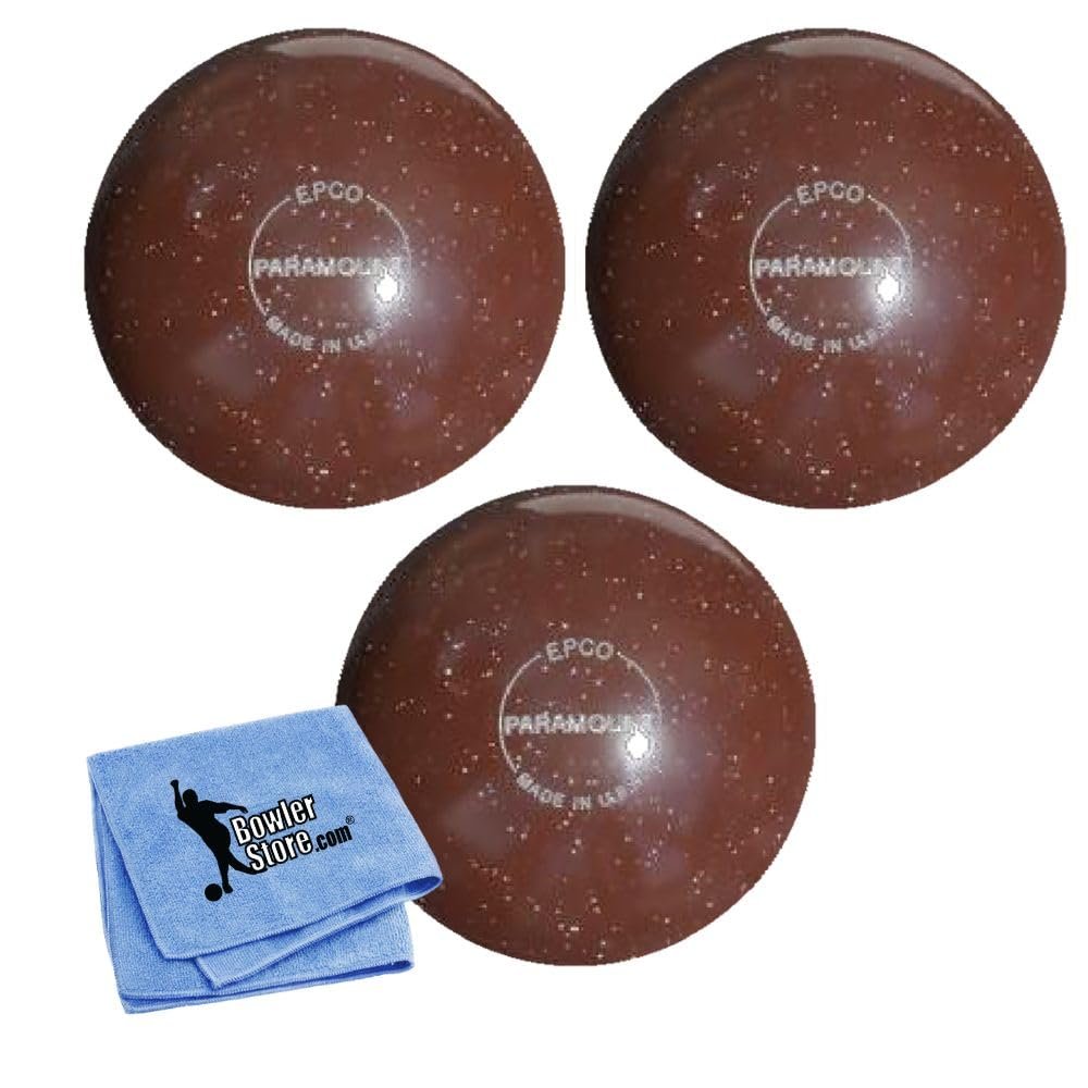 Bowlerstore Products EPCO Duckpin Bowling Balls - Speckled House Ball - Brown (5 inch- 3lbs. 10 oz.) 3 Balls