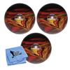 Bowlerstore Products EPCO Duckpin Bowling Balls - Marbleized - Black, Red & Yellow (5 inch- 3lbs. 10 oz.) 3 Balls view 1
