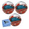 Bowlerstore Products EPCO Duckpin Bowling Balls - Marbleized - Turquoise, Orange & White (5 inch- 3lbs. 12 oz.) 3 Balls