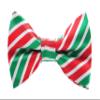 Mens Christmas Bow Tie Festival Theme Pattern Jacquard Woven Xmas Party Pre-Tied Bowties (Green Striped) view 1