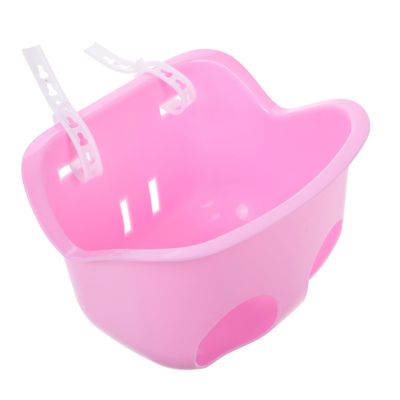 balacoo Girls Bike Basket Front Handlebar Basket for Boys and Girls Fits Bicycles Scooters Tricycles Balance Bikes Pink Doll Carrier for