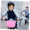 balacoo Girls Bike Basket Front Handlebar Basket for Boys and Girls Fits Bicycles Scooters Tricycles Balance Bikes Pink Doll Carrier for view 4