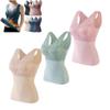 3PC Thermal Underwear Bra Women, Plus Velvet Thick Sexy Lace Seamless Bras Vest with Chest Pads, Winter Warm Bottoming Tops view 1