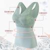 3PC Thermal Underwear Bra Women, Plus Velvet Thick Sexy Lace Seamless Bras Vest with Chest Pads, Winter Warm Bottoming Tops view 3