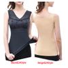 3PC Thermal Underwear Bra Women, Plus Velvet Thick Sexy Lace Seamless Bras Vest with Chest Pads, Winter Warm Bottoming Tops view 4