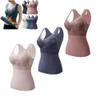 3PC Thermal Underwear Bra Women, Plus Velvet Thick Sexy Lace Seamless Bras Vest with Chest Pads, Winter Warm Bottoming Tops view 1