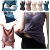 3PC Thermal Underwear Bra Women, Plus Velvet Thick Sexy Lace Seamless Bras Vest with Chest Pads, Winter Warm Bottoming Tops view 4