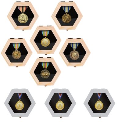BiJun Medal Hanger Display Case, Medal Holder Wall Mount Shadow Box for Medals Race Medal Display of Sports Medals Track & Field Military Spartan Races Running Marathons