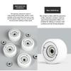 82A/85A Quad Roller Skate Wheels 58mm x 32mm 65mm x 36mm with ABEC-9 Bearings Installed for Double Row Skating and Skateboard Quad Skates Wheels Outdoor Indoor (1,65mm) view 4