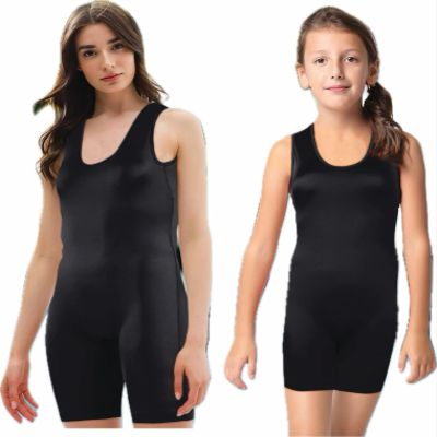 4 Time All American Womens & Girls Black Wrestling SingletComfort, Flexibility, Perfect for Fighting Sports and Training (XL, WOMEN)