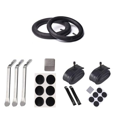 Bike and Baby Wheel Repair Kit: 2 Packs of 12.5"x2.25 Replacement Inner Tubes, 2 Sets of Bicycle Tire Pry Bars 6 Pieces Replacement Tools, 3 Packs of 1.75/2.125 Bicycle Inner Tubes and Pry Bars.