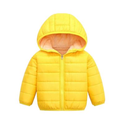 Toddler Boys Girls Winter Coat Fleece Lined Puffer Jacket Kids Lightweight Packable Down Jacket (Yellow, 5-6 Years)