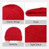 WYIMONTEX American Bully Winter Beanies for Men and Women, Soft Warm Knitted Hats, ski Socks, Cuffed Hats Red view 3