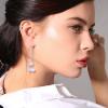 Disco Ball Clip on Earrings Non Pierced for Women Pink Gold Silver Mirror 60's 70's 80's Bachelorette Dangle Christmas Costume Outfit Accessories Jewelry view 2