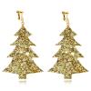 Clip on Earrings Non Pierced for Women Screw Back Heart Star Tree Acrylic Holiday Christmas Drop Dangle Trendy Jewelry view 1