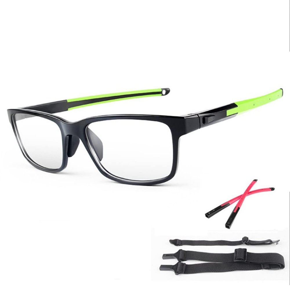GDXTA Sports Goggles, Anti-Fog Basketball Dribbling Football Cycling Hockey Safety Protective Glasses for Adults Men Youth (Black/Green)