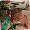 FOYTOKI Foldable Bike Basket Cover for Adult Bicycles Easy Installation Collapsible Design for Front Rack Storage During Rides Brown Color Cycling Accessories view 4