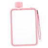 ASAKKURA Portable Aesthetic Water Bottle Flat Shape Design for Fitness Sports High-grade Plastic Easy to Clean Carry Stylish White Pc Material view 1
