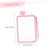ASAKKURA Portable Aesthetic Water Bottle Flat Shape Design for Fitness Sports High-grade Plastic Easy to Clean Carry Stylish White Pc Material view 2