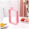 ASAKKURA Portable Aesthetic Water Bottle Flat Shape Design for Fitness Sports High-grade Plastic Easy to Clean Carry Stylish White Pc Material view 4