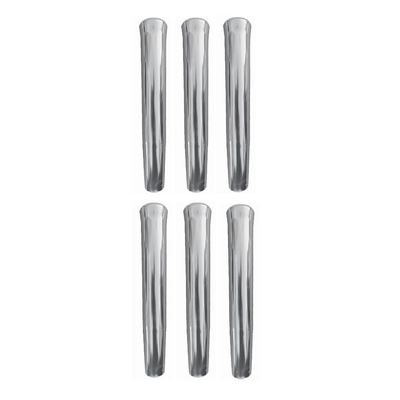 Weld On (6 Pack) - 10" Flared Tulip with Vinyl Insert - Polished Anodized Aluminum