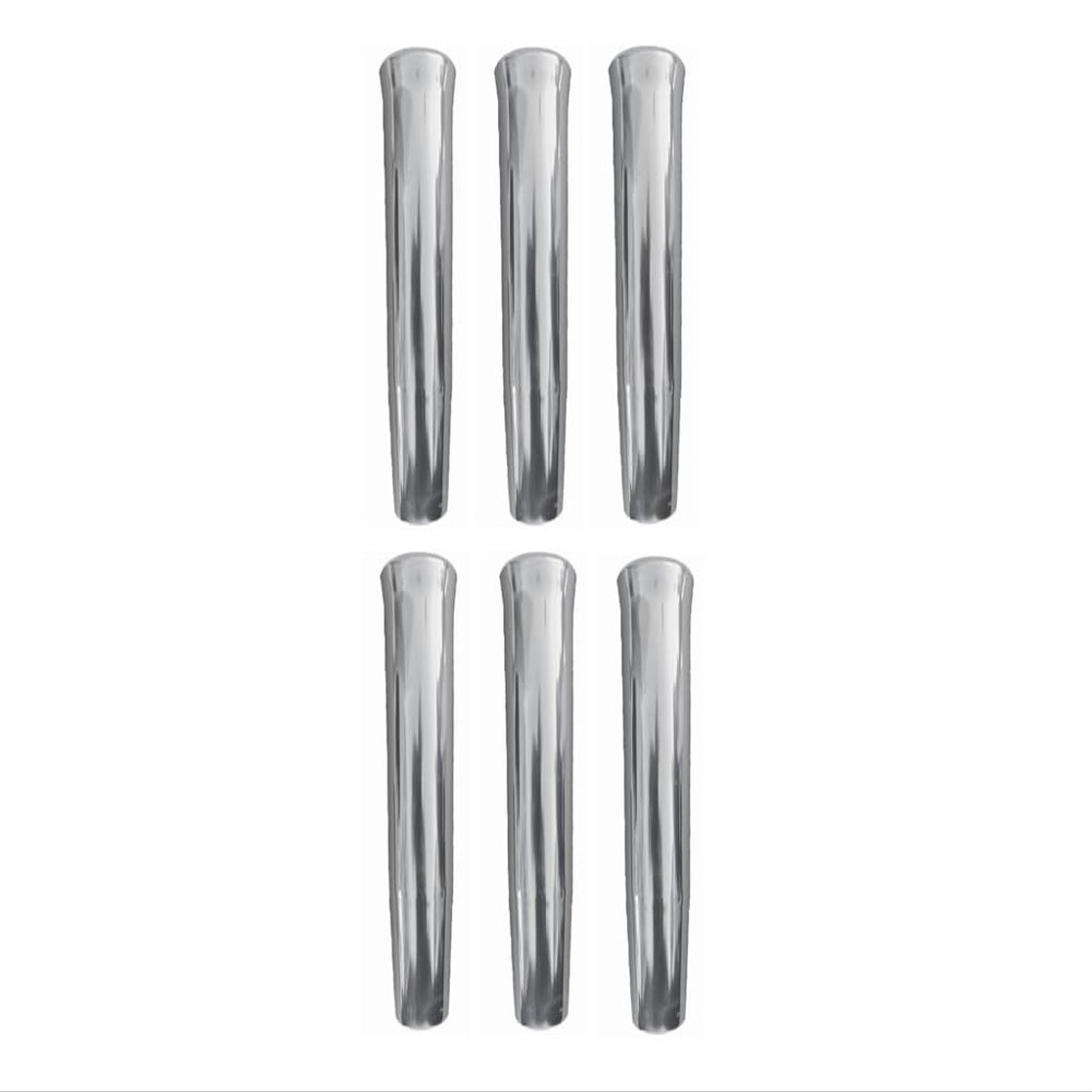 Weld On (6 Pack) - 10" Flared Tulip with Vinyl Insert - Polished Anodized Aluminum