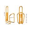 HARFINGTON Bicycle Water Bottle Cage 5.7" Lightweight Aluminum Basic Bike Universal Water Bottle Holder Mount with Screws for MTB Mountain Road Gravel, Yellow view 2