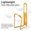 HARFINGTON Bicycle Water Bottle Cage 5.7" Lightweight Aluminum Basic Bike Universal Water Bottle Holder Mount with Screws for MTB Mountain Road Gravel, Yellow view 4