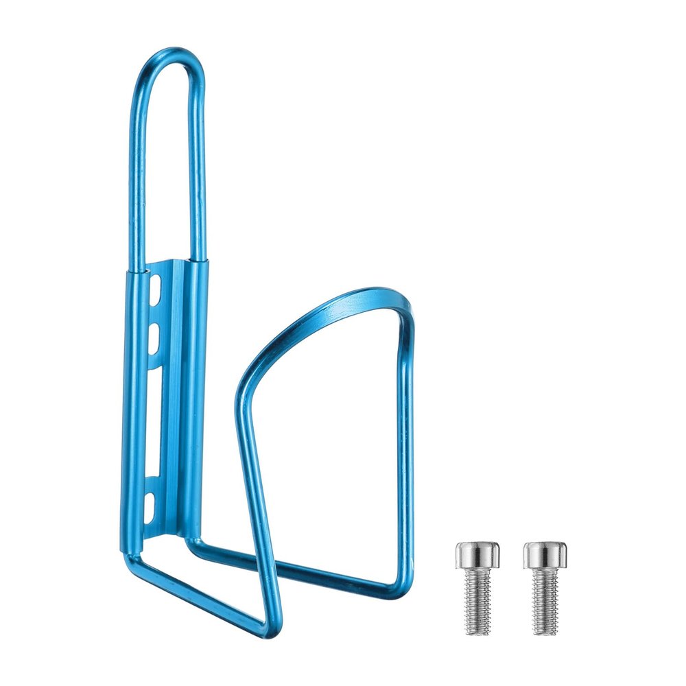 HARFINGTON Bicycle Water Bottle Cage 5.7" Lightweight Aluminum Basic Bike Universal Water Bottle Holder Mount with Screws for MTB Mountain Road Gravel, Blue