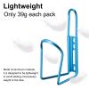 HARFINGTON Bicycle Water Bottle Cage 5.7" Lightweight Aluminum Basic Bike Universal Water Bottle Holder Mount with Screws for MTB Mountain Road Gravel, Blue view 4